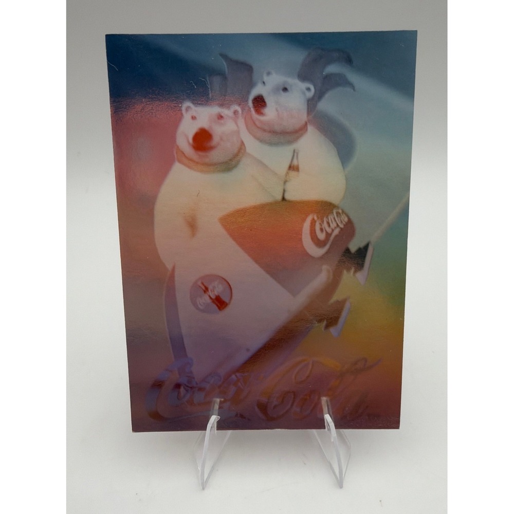 1994 Coca-Cola Collection Series 3 Winter Sports H4 Polar Bears Hologram Card